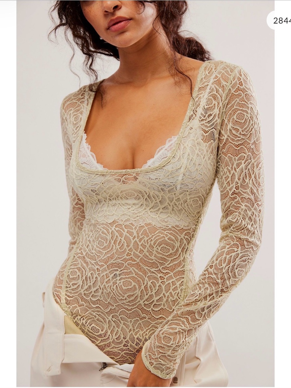 NWOT Free People Intimately Lace In My Head Bodysuit